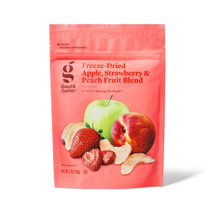 Apple, Strawberry, & Peach Freeze Dried Fruit Blend - 1oz - Good & Gather™