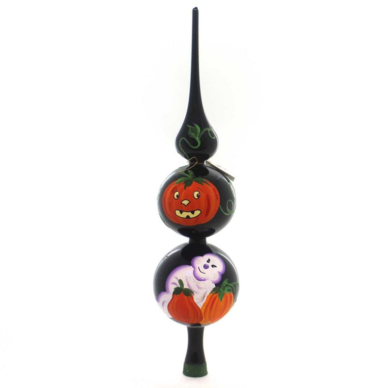Laved Italian Ornaments Halloween Ghost Pumpkin Finial Italian  -  Tree Ornaments