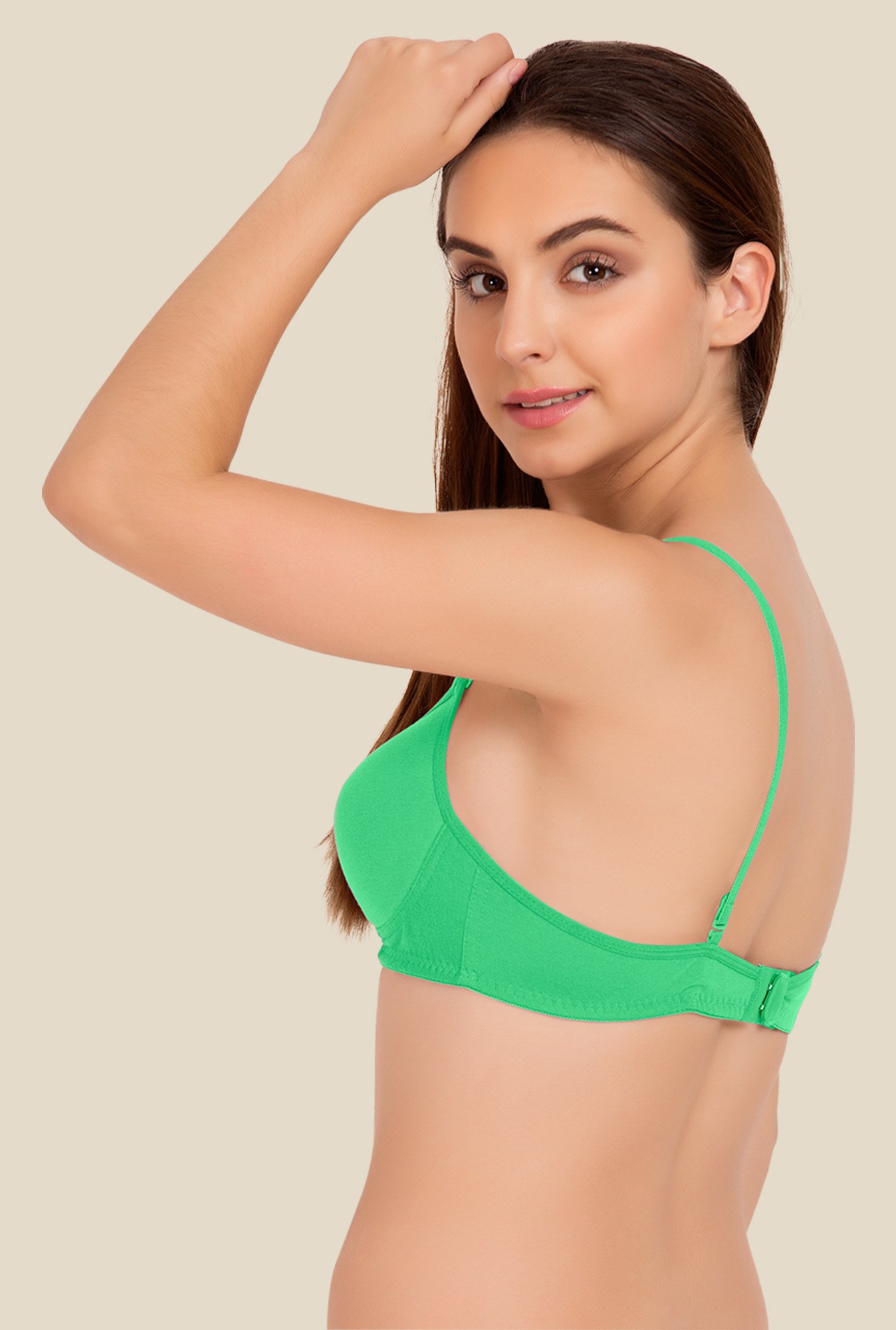 Tweens Peach & Green Padded Bra (Pack Of 2)