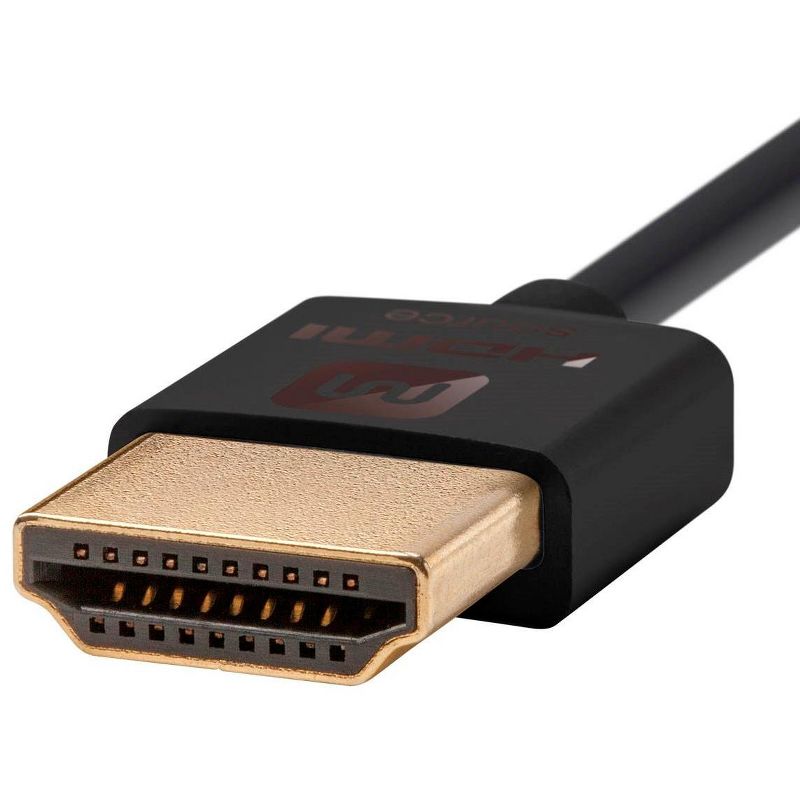 Monoprice HDMI High Speed Active Cable - 10 Feet - Black, 4K@60Hz, HDR, 18Gbps, 36AWG, YUV 4:4:4 - Ultra Slim Active Series