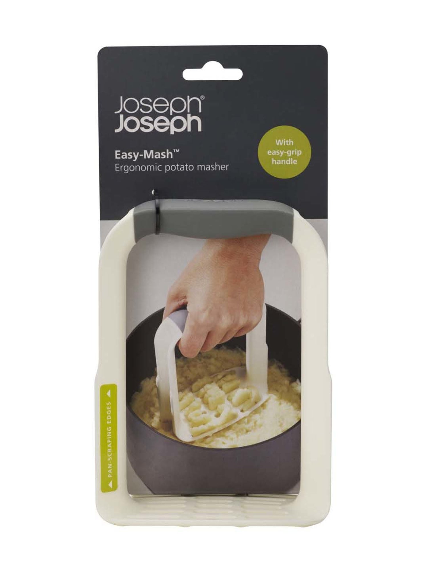 Joseph Joseph Cream Stainless Steel 12 cm Ergonomic Potato Masher - Set of 1