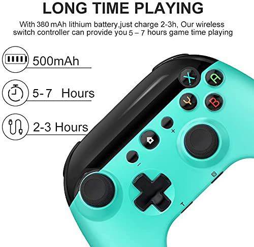 STOGA Wireless Controller for Switch/Lite Fresh Green ,Gamepad Joystick with 6-Axis Gyro,Auto Turbo,Cute Gamepad Joypad Remote Replacement for Nintendo Switch controller