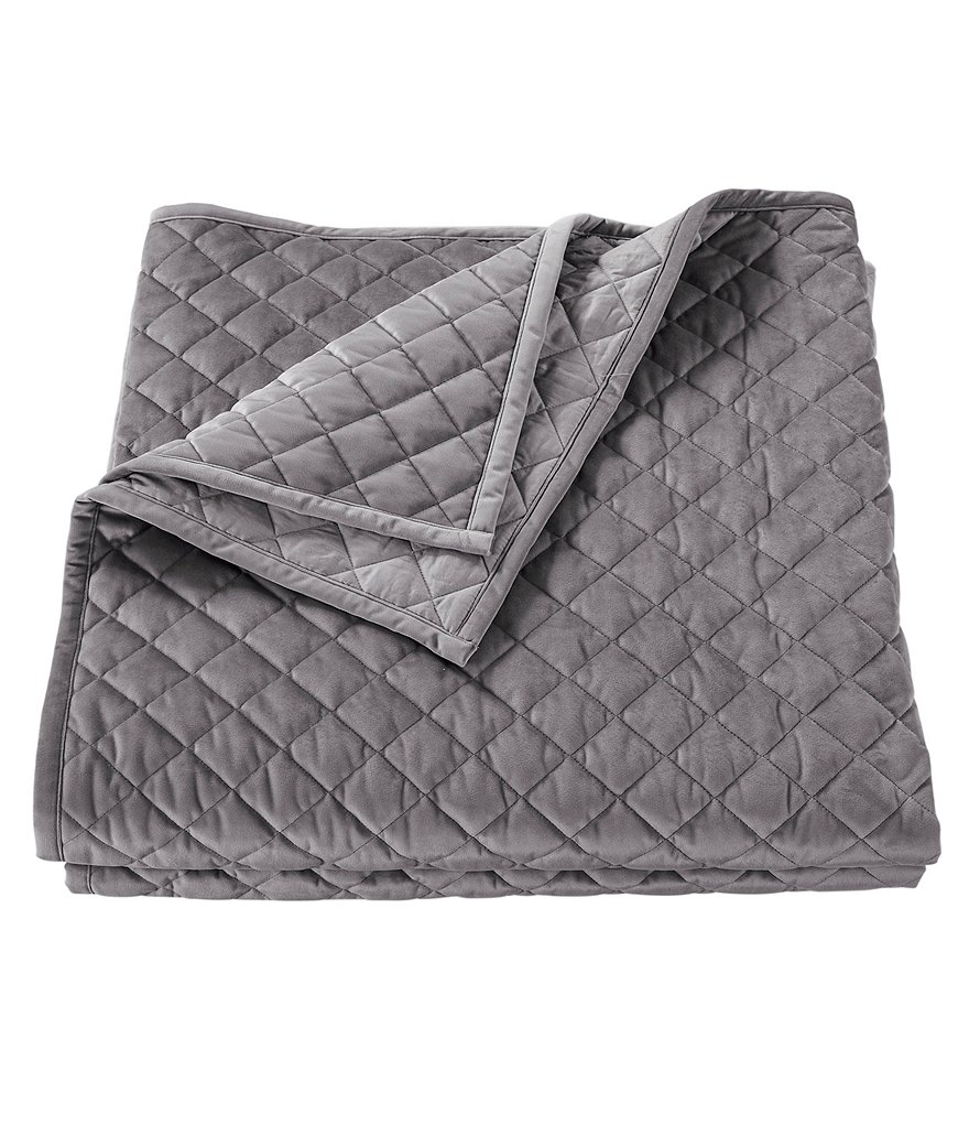 HiEnd Accents Diamond Pattern Velvet Quilt