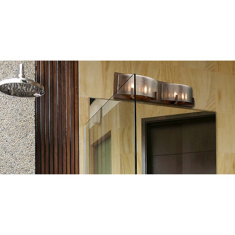 5" Firefly 4 Light Bath Vanity Warm Bronze Finish/Micro-Texture Glass - Varaluz