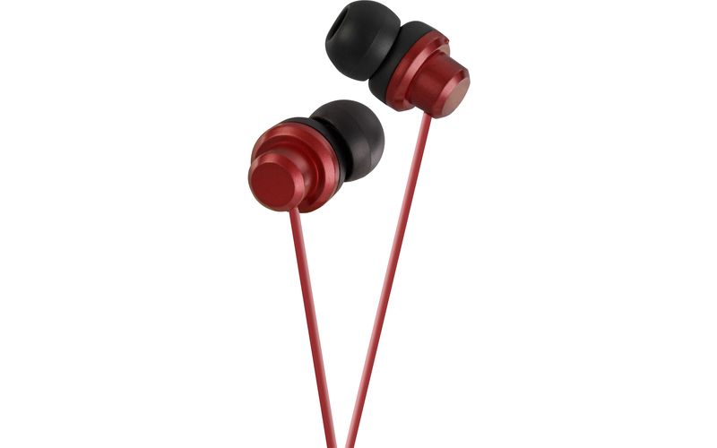 JVC HA-FX8-R Earphone - Stereo - Red - Wired - Gold Plated Connector - Earbud - Binaural - Open - 3.28 ft Cable