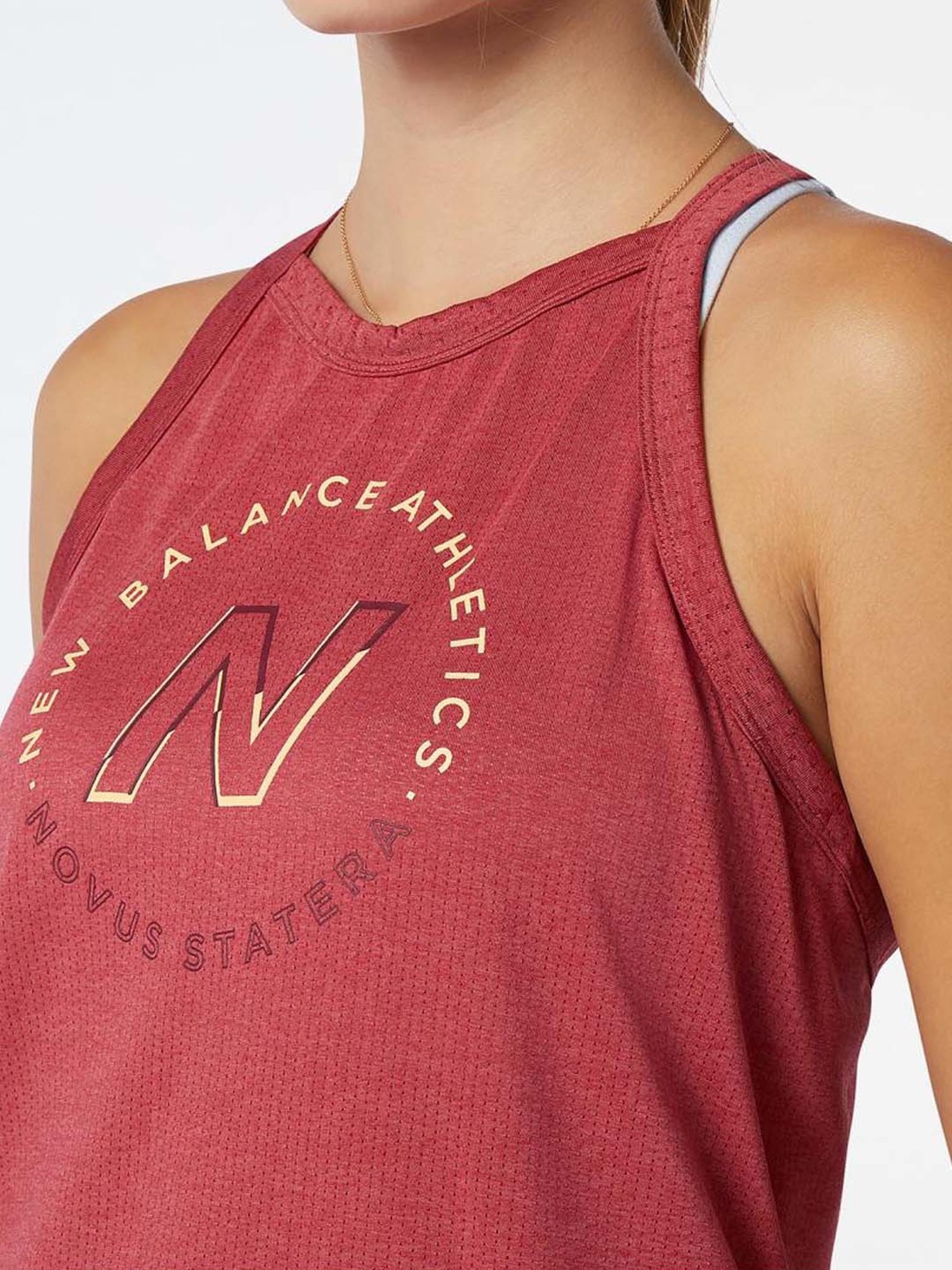 New Balance Rust Printed Sports T-Shirt