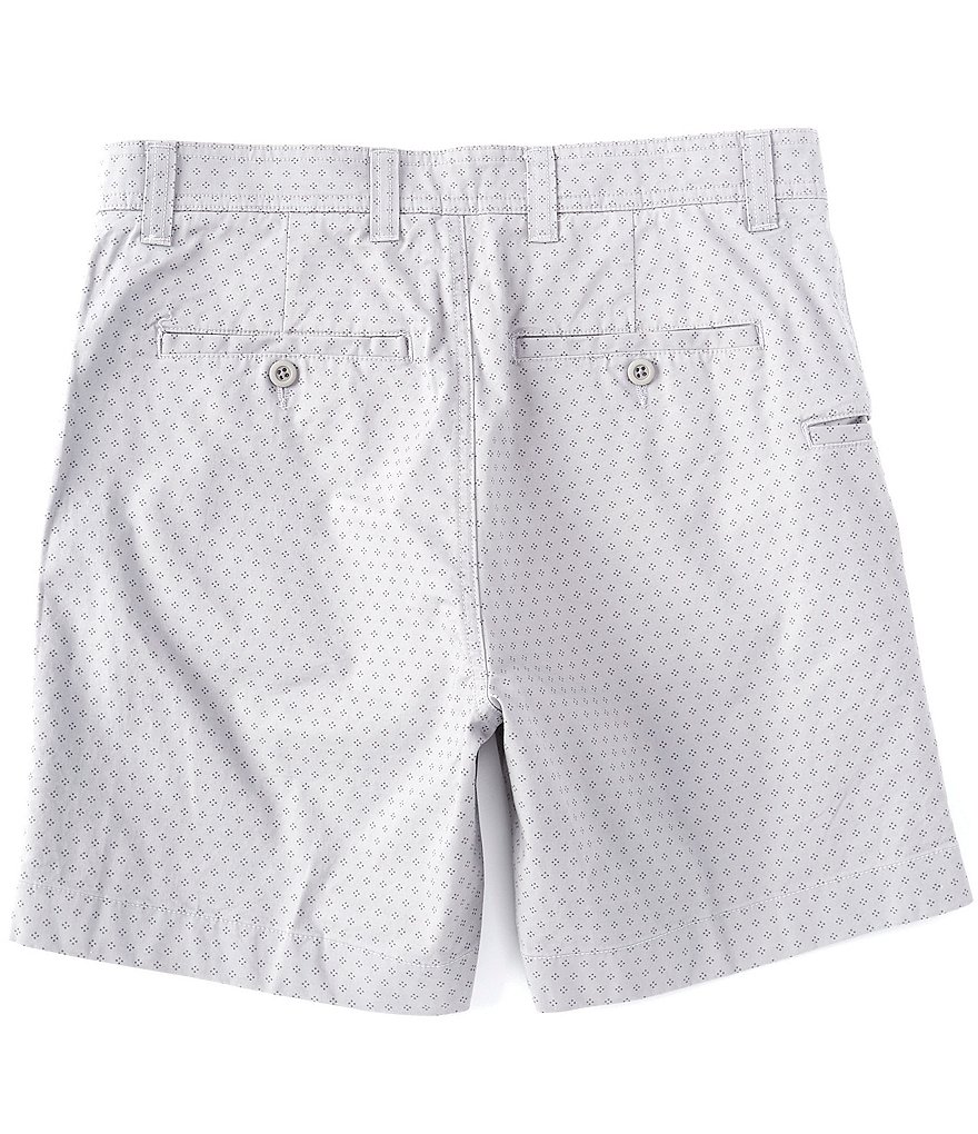Roundtree & Yorke 7#double; Inseam Flat Front Tech Pocket Print Shorts
