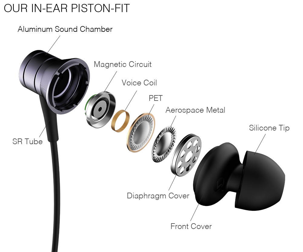1MORE Piston Fit In-Ear Headphones (Earphones/Earbuds) with Apple iOS and Android Compatible Microphone and Remote (Rose Gold)