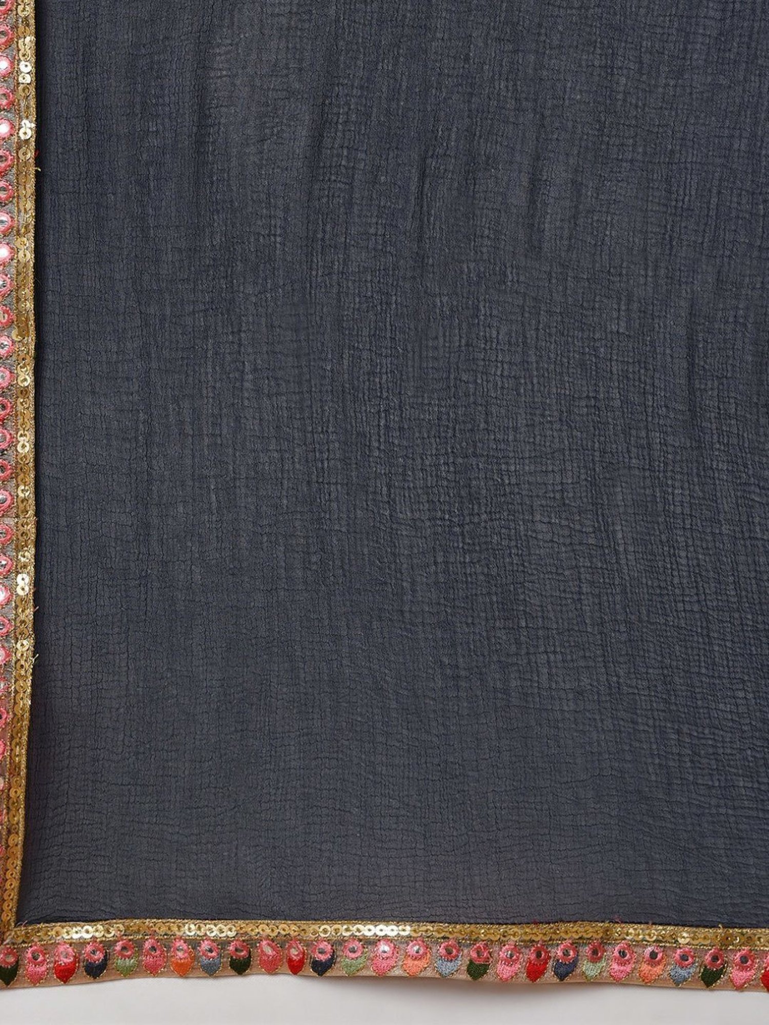 Nuhh Blue Printed Kurta with Churidar & Dupatta