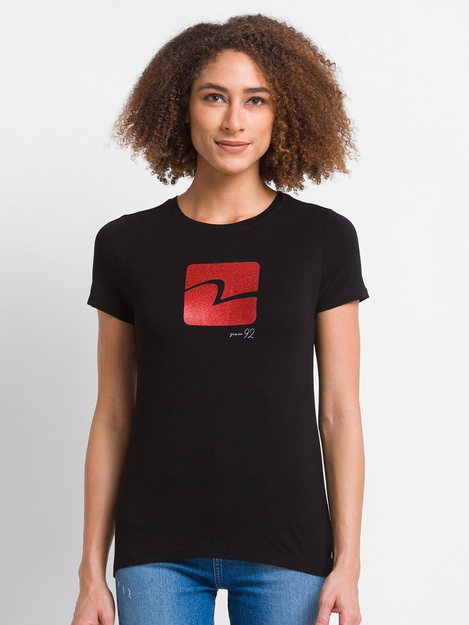 Spykar Black Printed Top