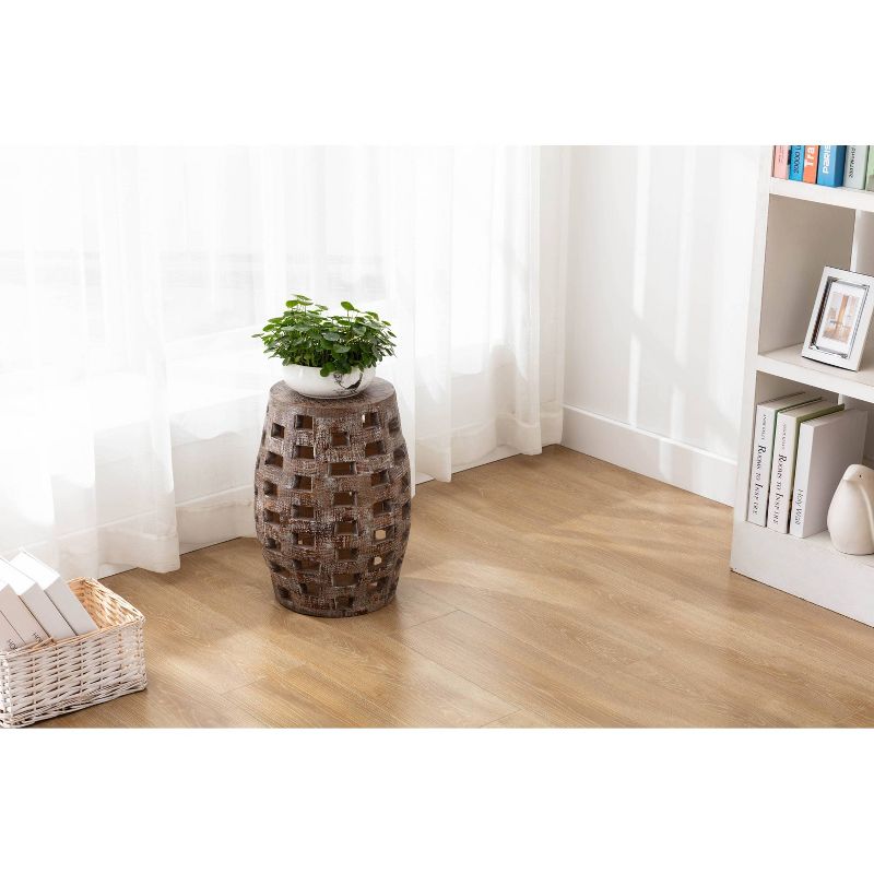 18" Hampton Side Table Weathered Walnut - Boraam