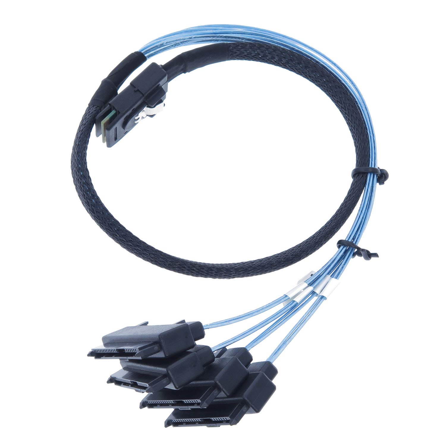Internal Mini SAS Cable 36 Pin Mini SAS 4i SFF-8087 Male to 4xSAS 29 Pin SFF-8482 Female for SAS Server, Raid Card,3.3FT