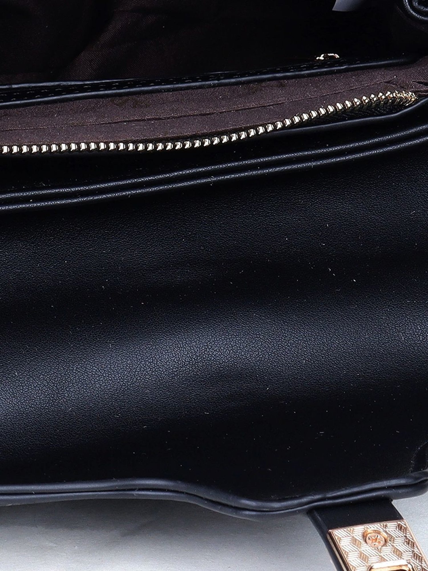 Carlton London Black Solid Medium Handbag