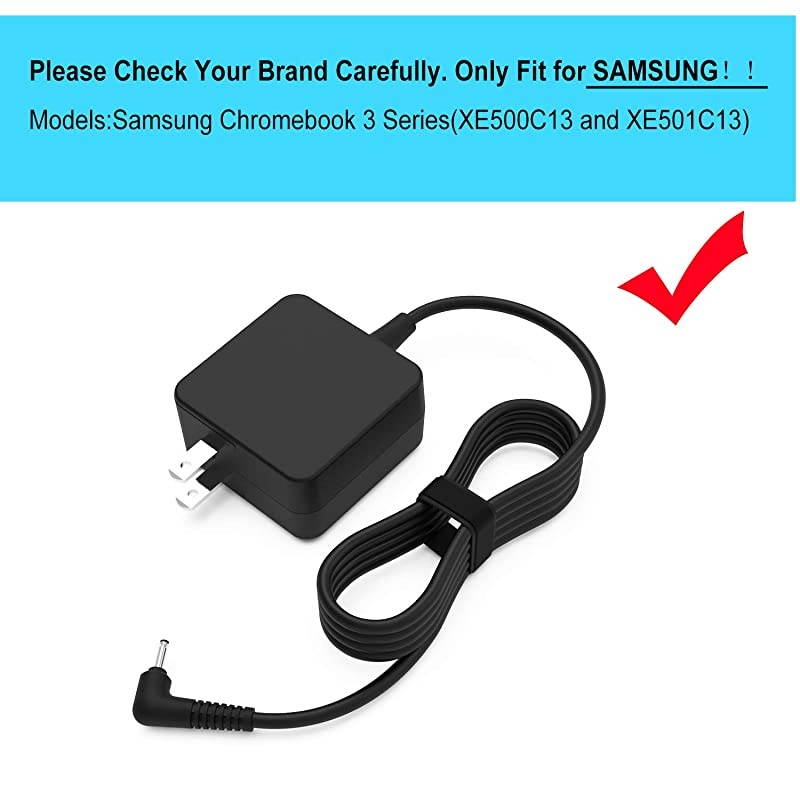 Listed 7.5Ft Charger Fit for Samsung 11.6" Chromebook 3 2 XE500C13 XE501C13 XE303C12 XE500C12 XE503C12 XE503C32 XE500c13-k04us W14-026N1A Laptop PA-1250-98