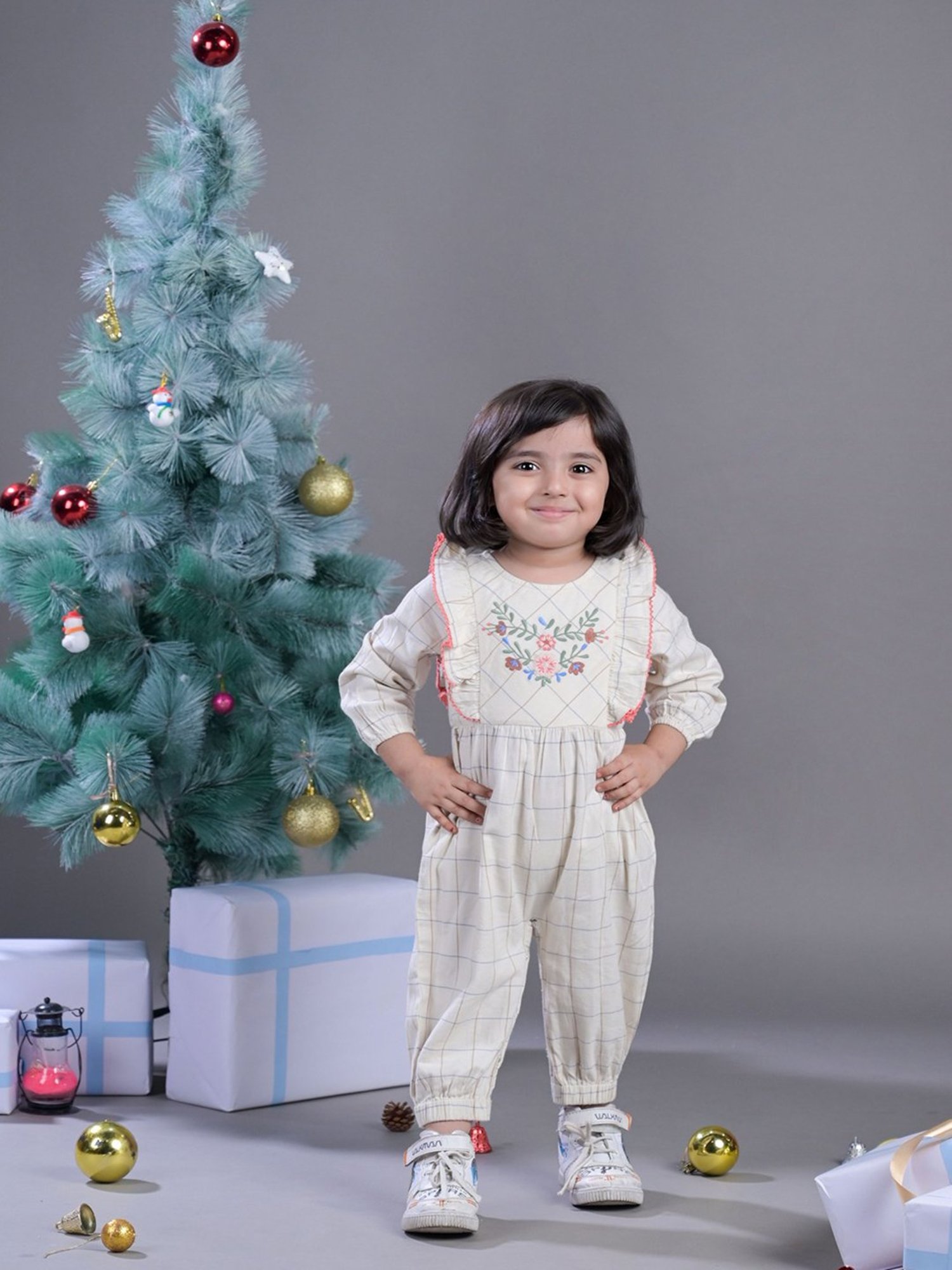 Budding Bees Kids Blue Ombre Jumpsuit with Attached Bow