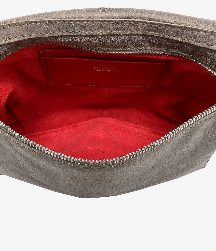 Hammitt VIP Fold Over Large Studded Leather Zip Flap Crossbody Bag