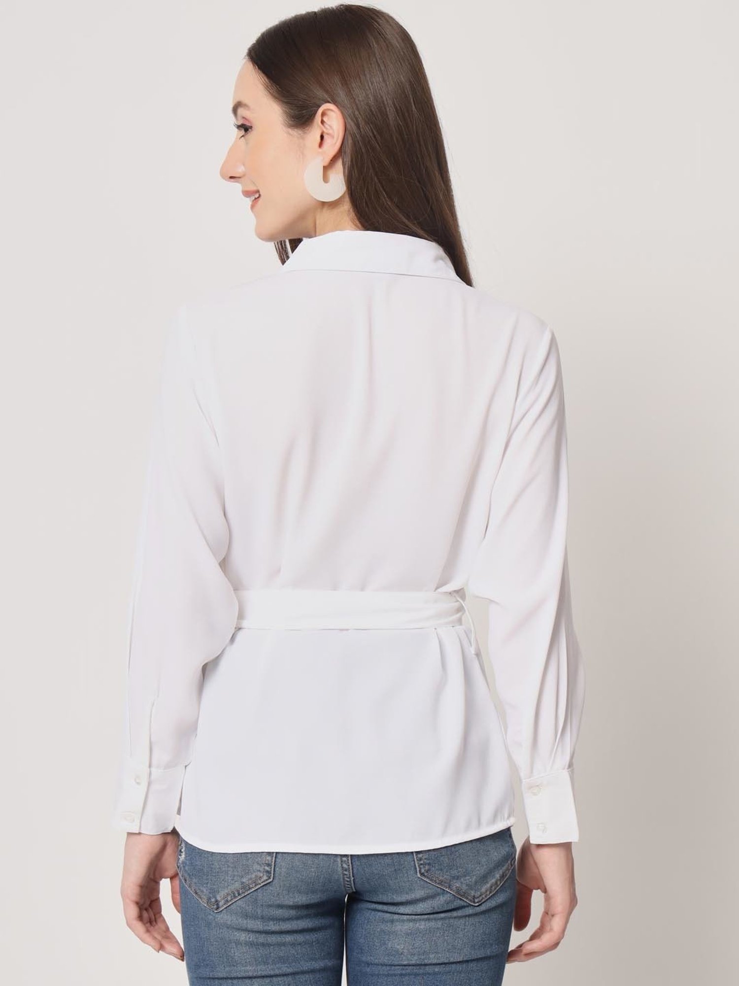 Trend Arrest White Regular Fit Shirt