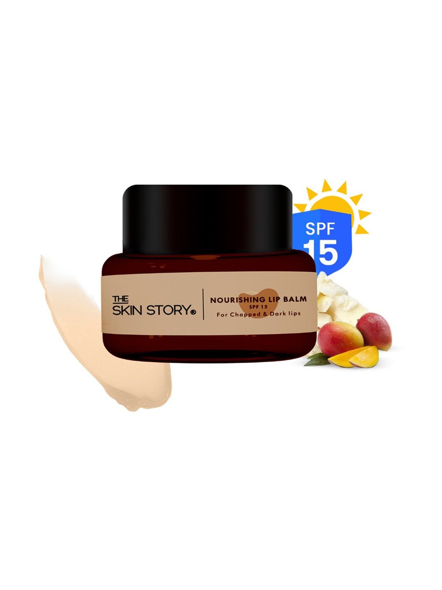 The Skin Story Almond Oil Nourishing Lip Balm SPF 15 for Chapped & Dark Lips - 25 gm