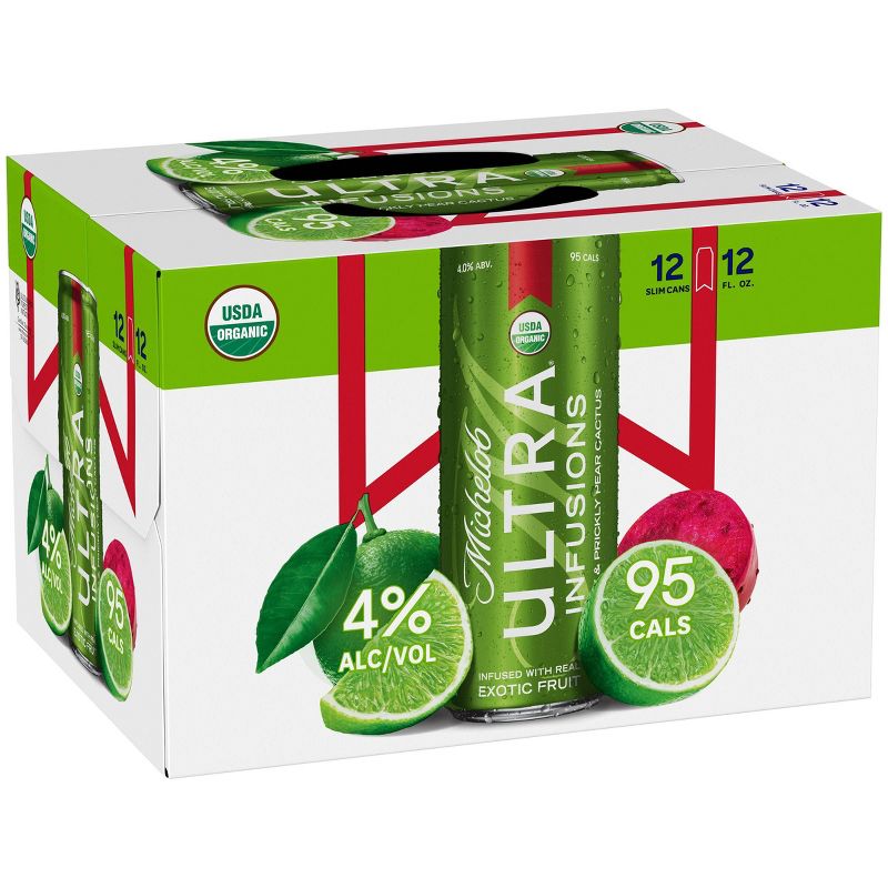 Michelob Ultra Infusions Lime & Prickly Pear Cactus Light Beer - 12pk/12 fl oz Cans