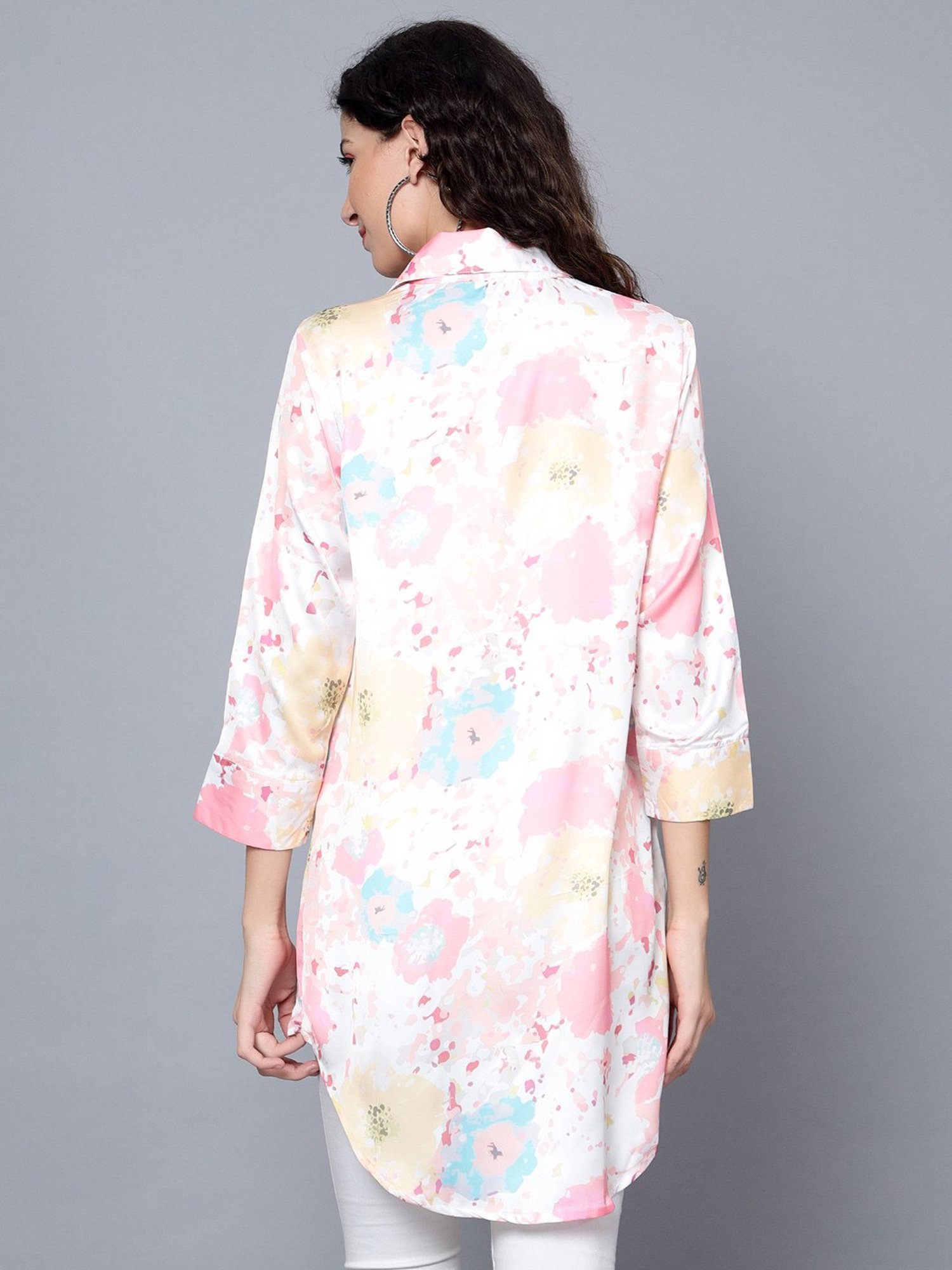 Anvi Be Yourself Multicolor Printed Long Shirt