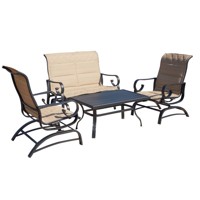 4pc Loveseat Glider Patio Seating Set - Patio Festival