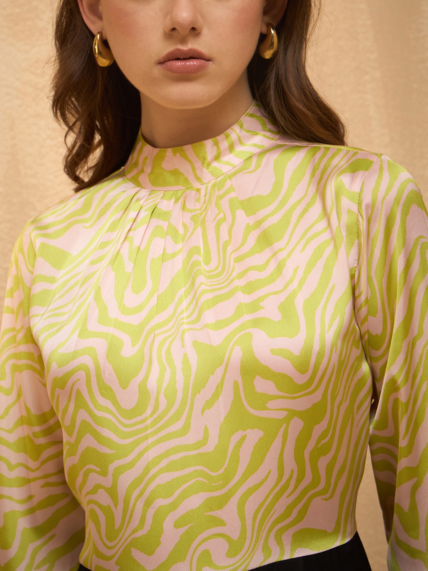 Marie Claire Green Printed Jumpsuit