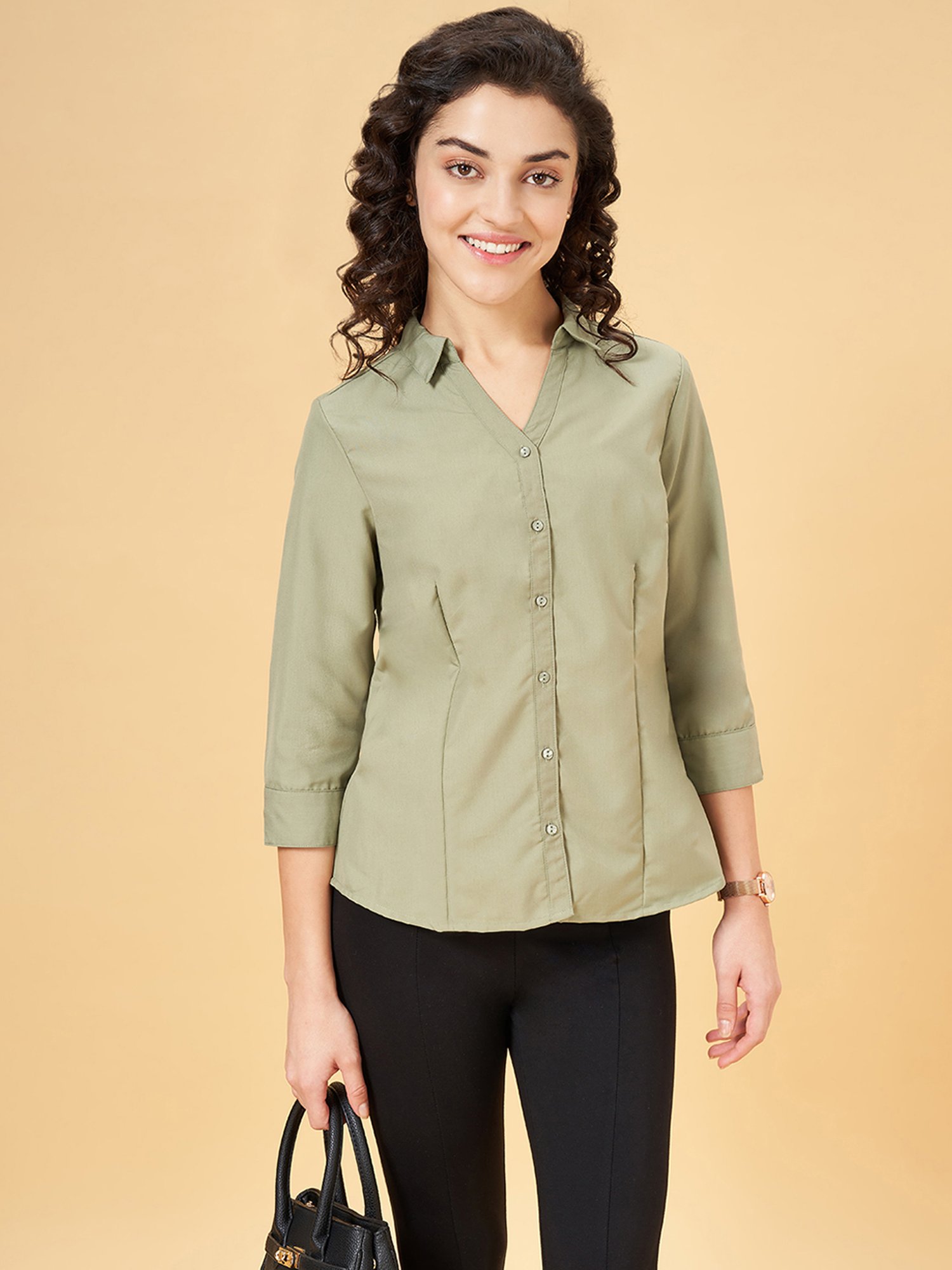 Van Heusen Maroon Plain Formal Shirt