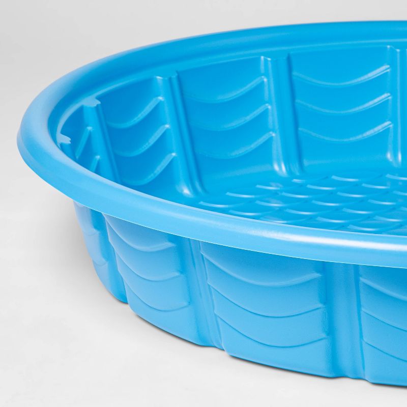 Summer Waves Small Plastic Frame 4ft x 4ft x 12in Kids Toddler Baby Kiddie Swimming Pool, Blue