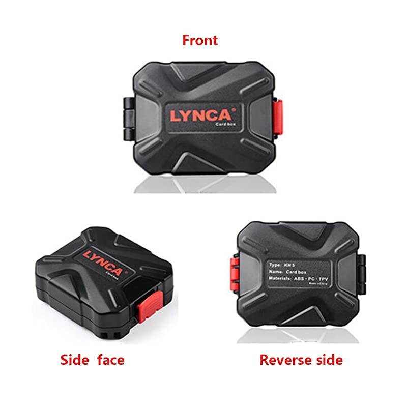 LYNCA Memory Card Case Holder Box SDCFMSDXQDTFSDHC SDXC Micro SD Card Storage Box Camera Cartridge Waterproof and Antidust Box For 3 SD 2 CF 2 TF 2 XQD For 9 Slots