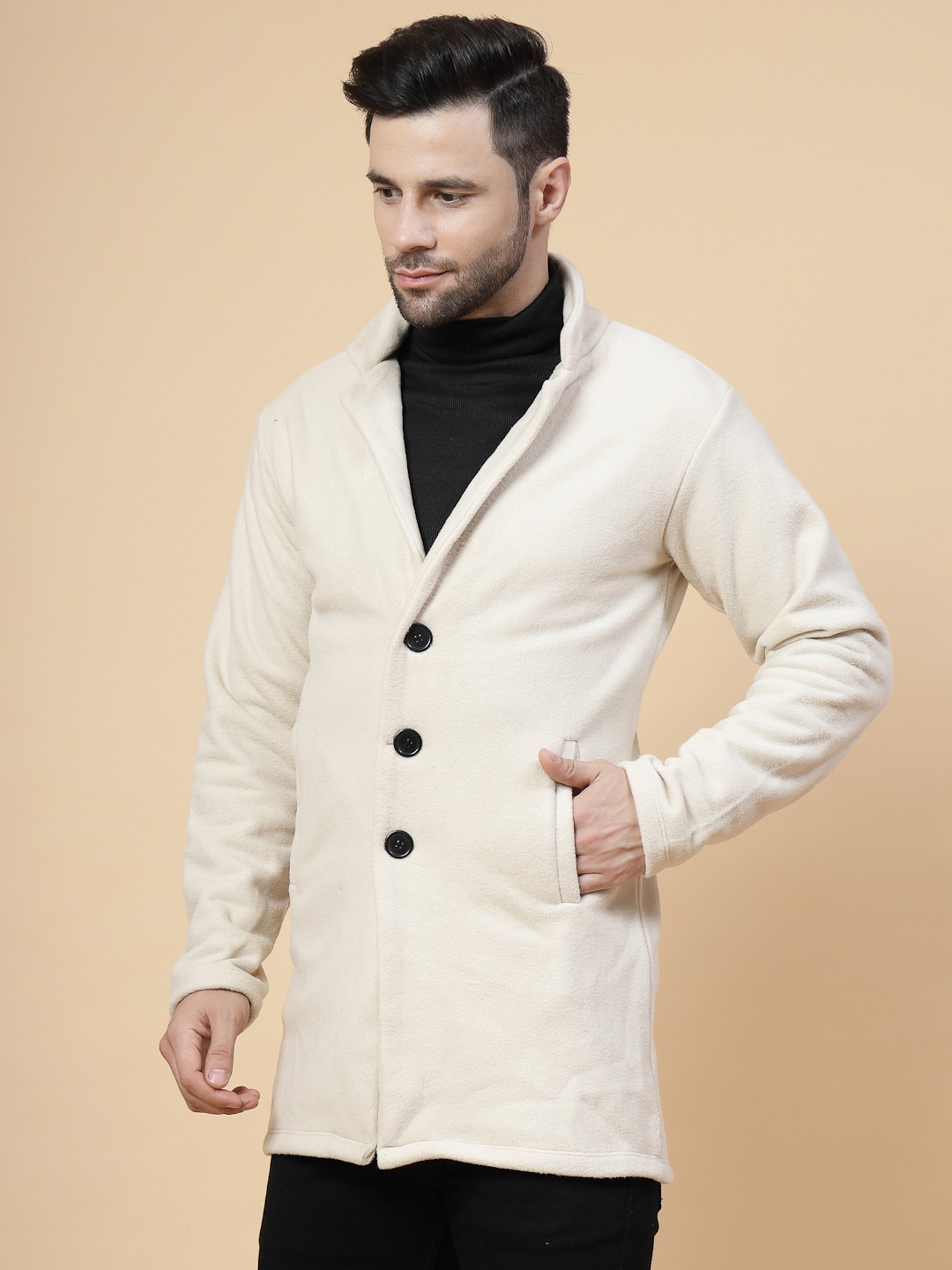 Rigo Light Beige Regular Fit Overcoat