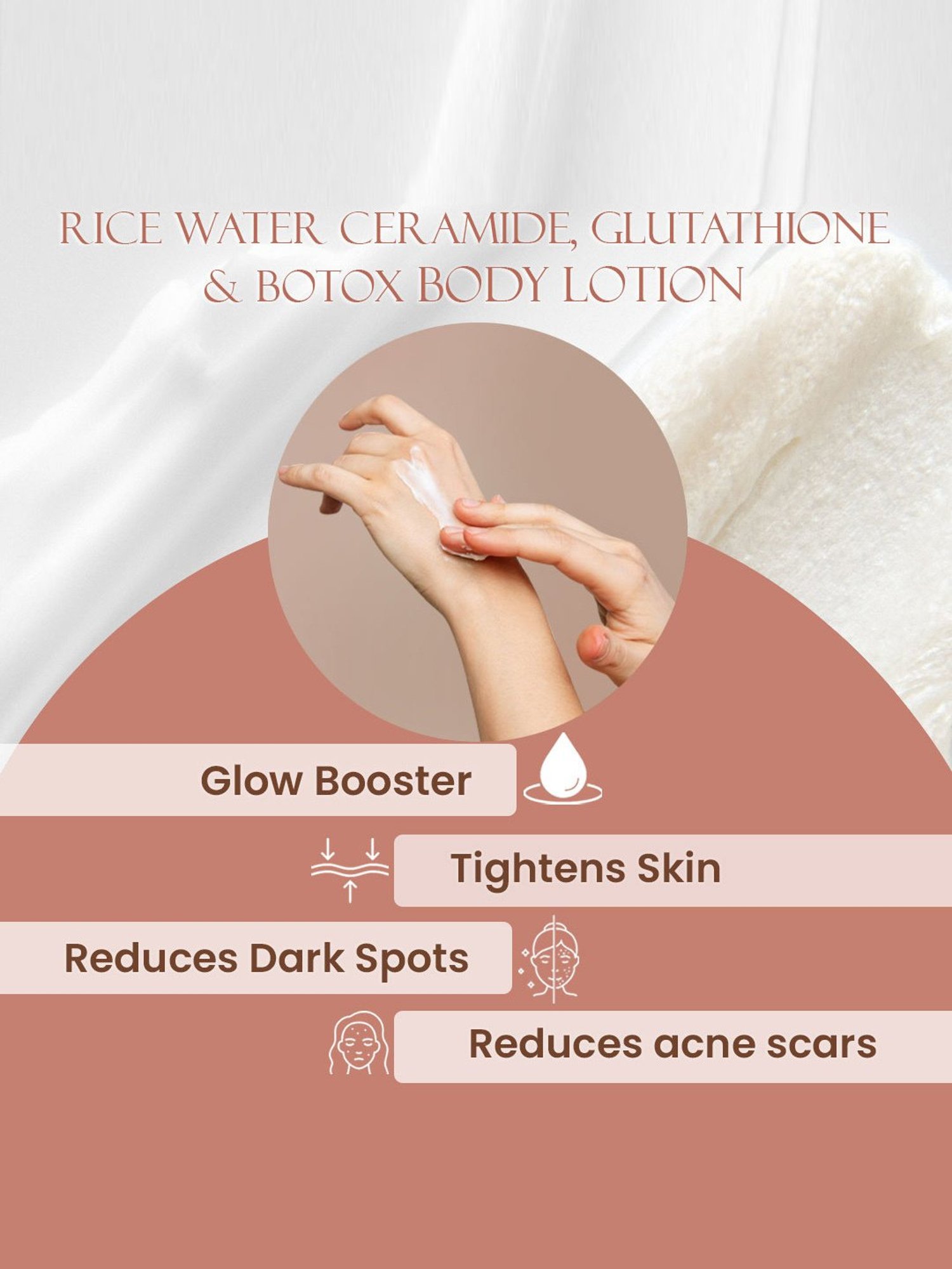 Glamveda Body Lotion, Rice & Ceramide, & Botox Body Lotion Combo