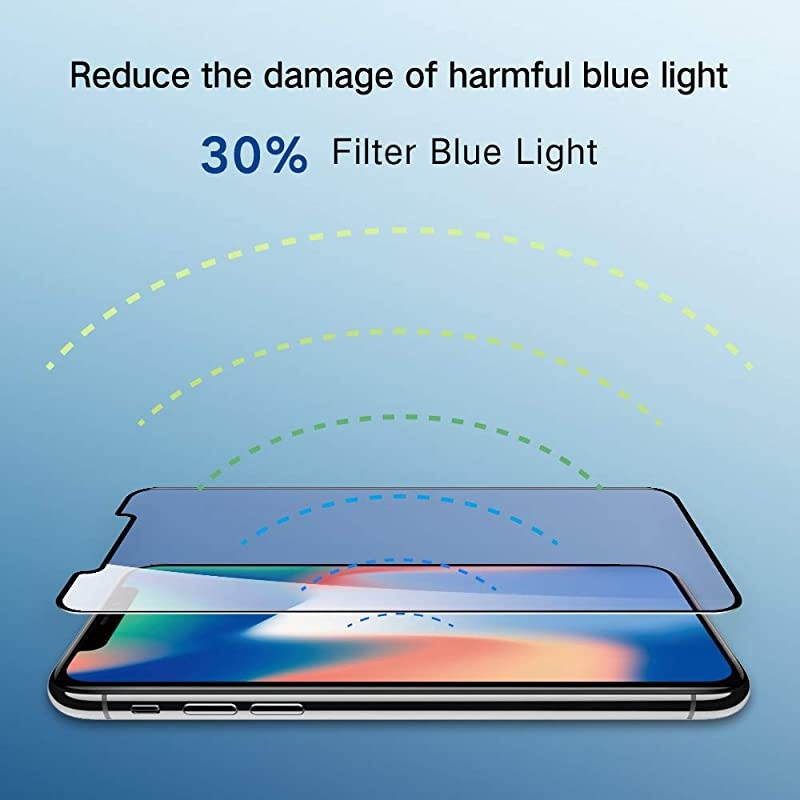 Clear Screen Protector compatible with iPhone 11 Pro 2019 58 iPhone Xs iPhone X iPhone 10 Anti Blue Light Filter Easy Installation Frame Case Friendly Premium Tempered Glass