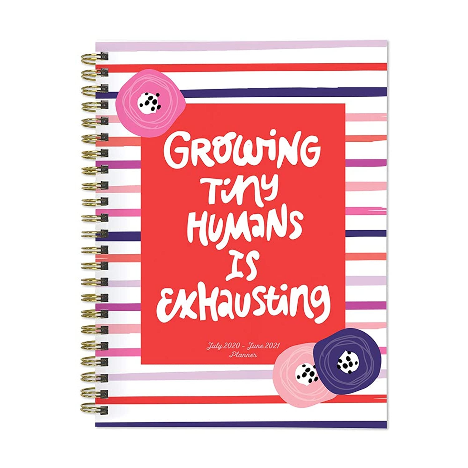 Exhausted Mom Medium Daily Weekly Monthly July 2020 - June 2021 Planner + Coordinating Planning Stickers
