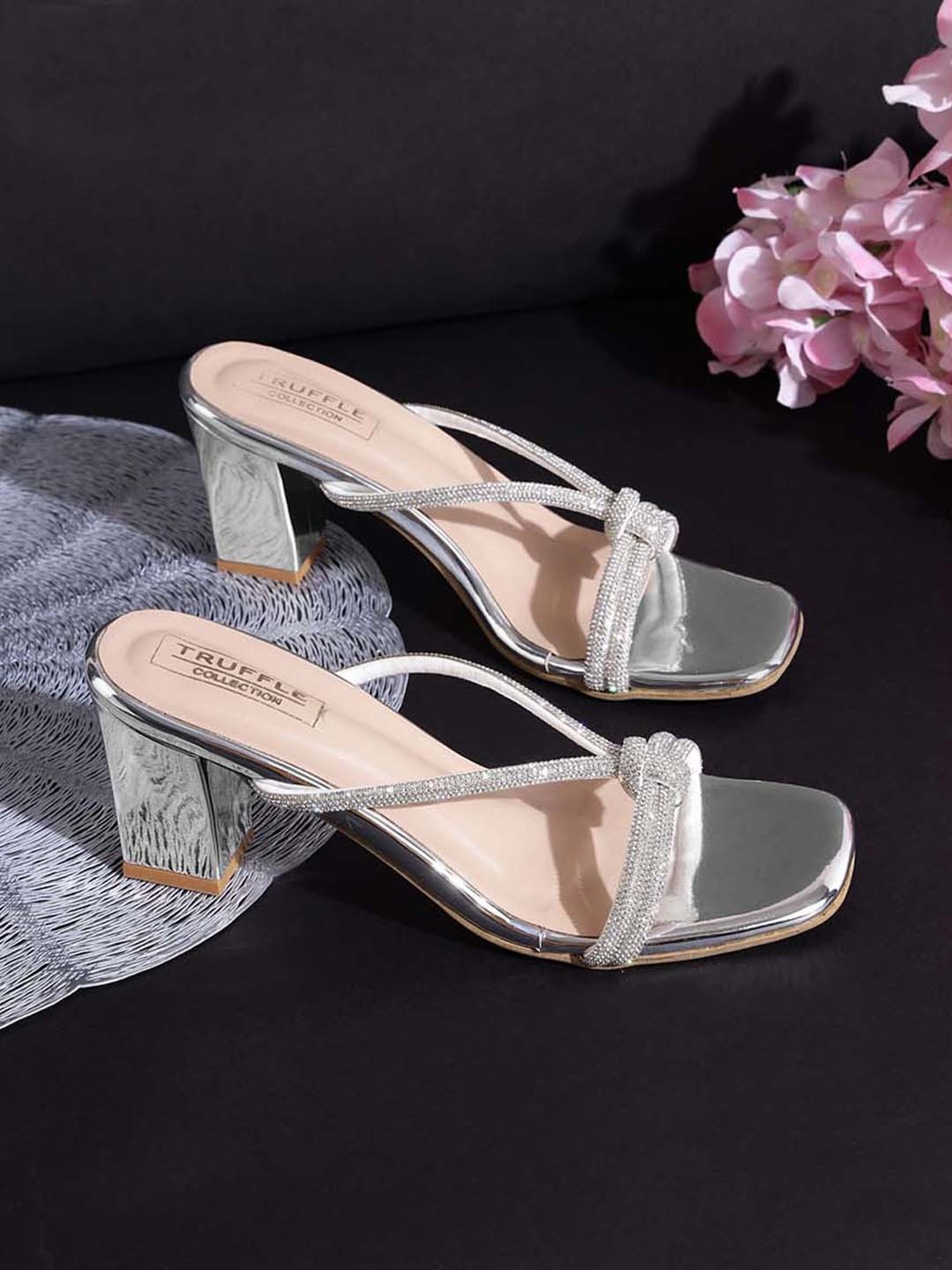 Truffle Collection Women's Silver Casual Sandals