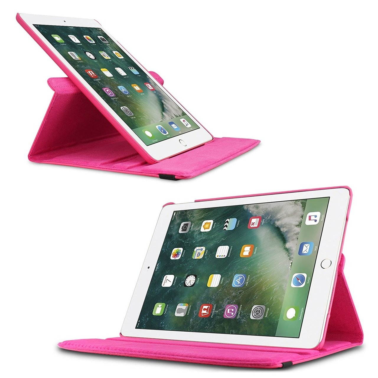 360 Degree Smart Rotary Leather Case for iPad Air 3 / iPad Pro 10.5 inch - Hot Pink