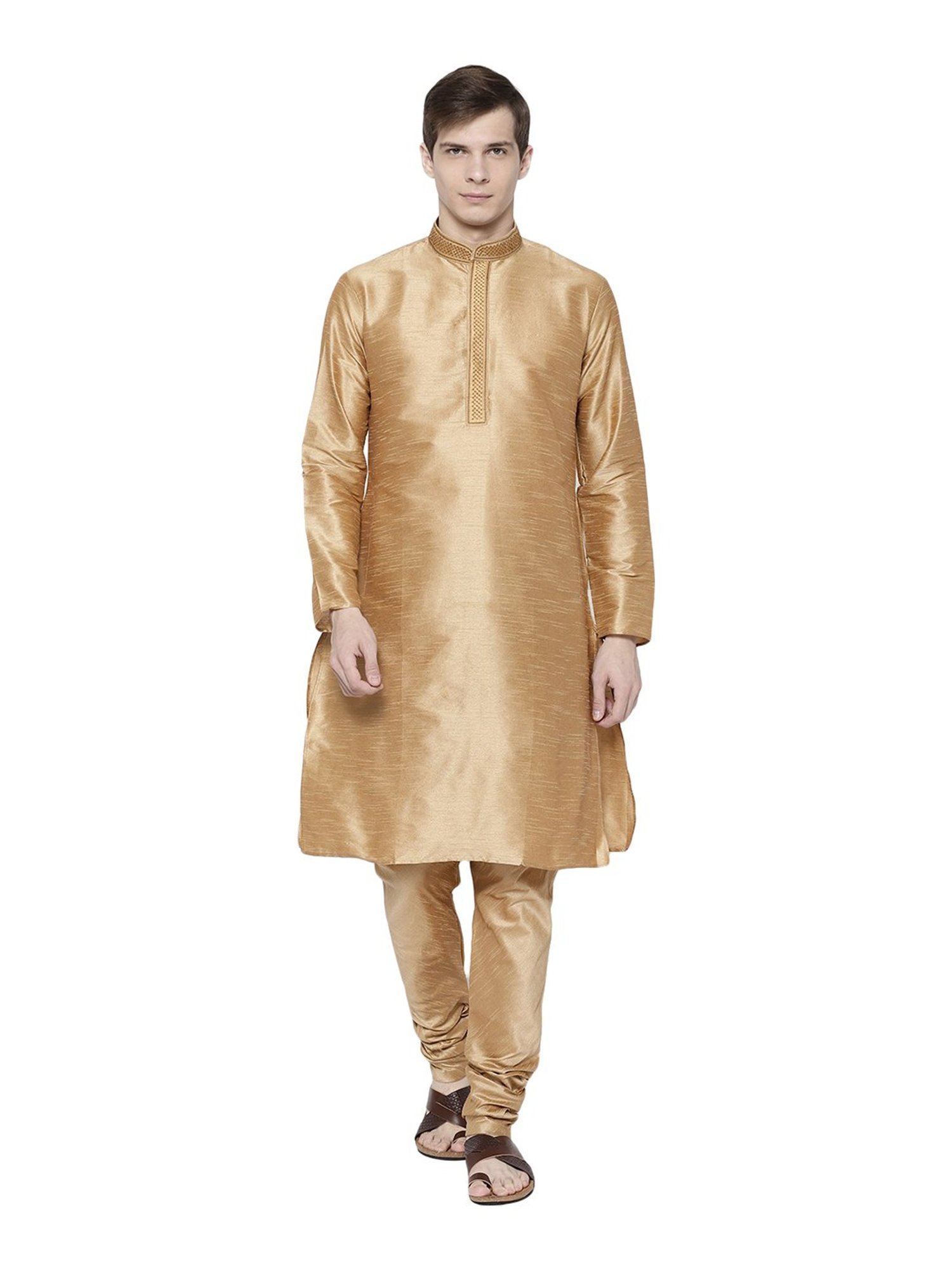SG LEMAN Gold Kurta Bottom Set