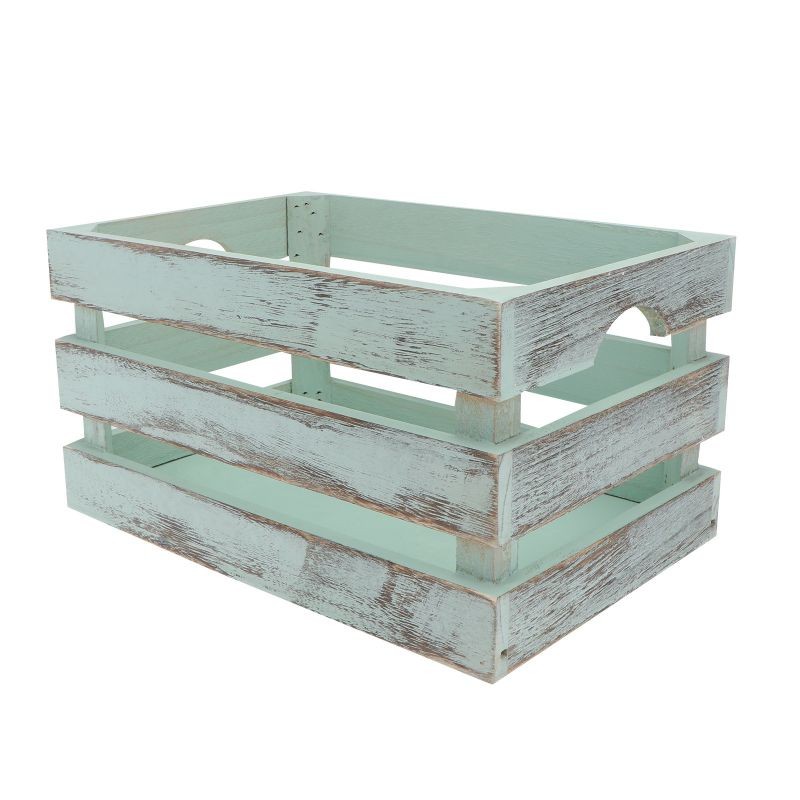 1pc Slat Crate Storage Box Wooden Sundries Box Display Box Decorative Crate