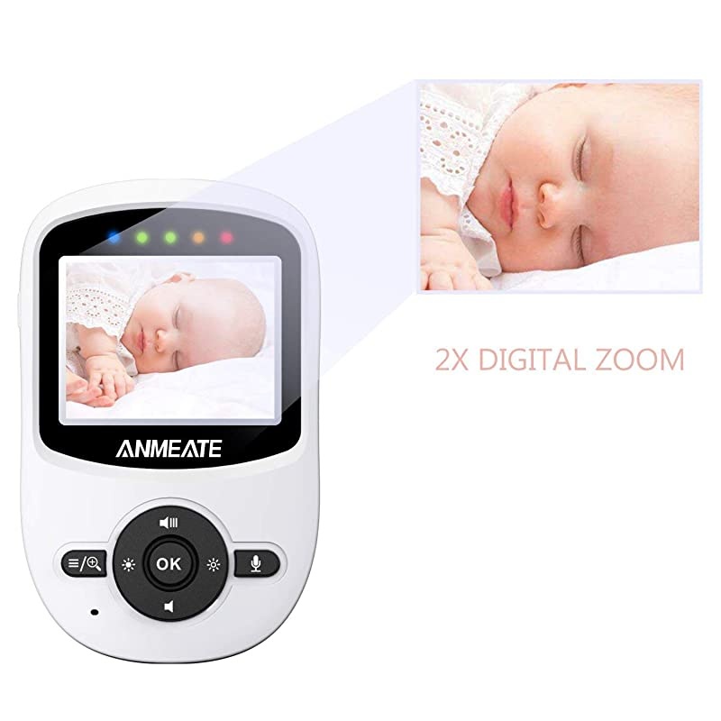 Video Baby Monitor with Digital Camera,  Digital 2.4Ghz Wireless Video Monitor with Temperature Monitor, 960ft Transmission Range, 2-Way Talk, Night Vision, High Capacity Battery