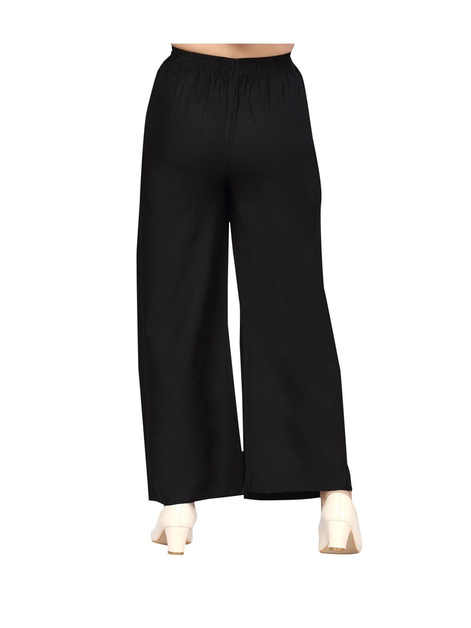 Aarika Girls Black Solid Palazzos
