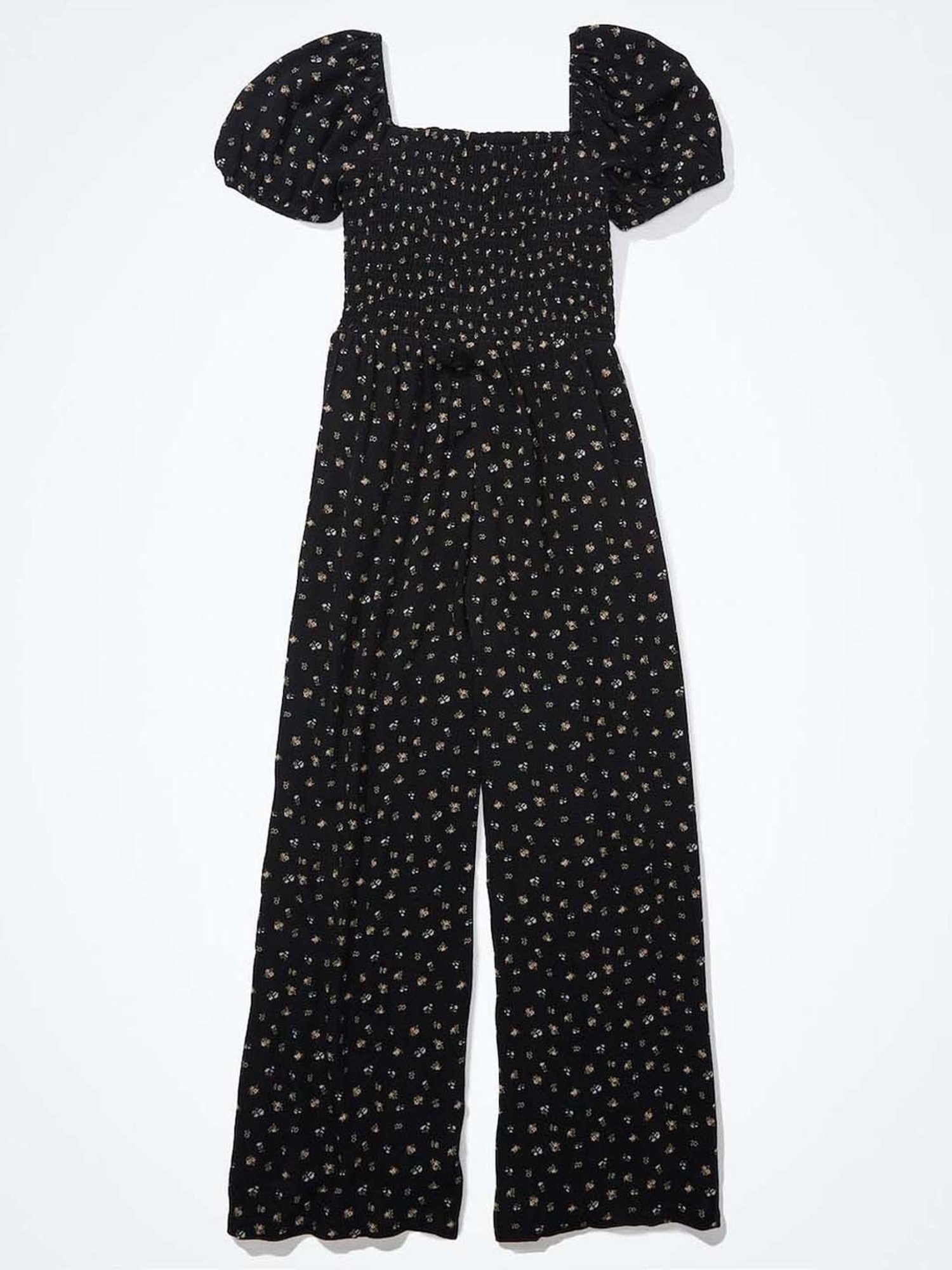 American Eagle Outfitters Black Printed Jumpsuit