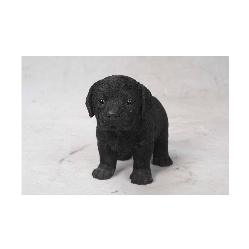 6" Polyresin Standing Labrador Puppy Statue Black - Hi-Line Gift