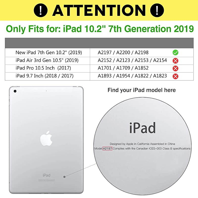 iPad 102 Case Hard Back Shell Protective Smart Cover Case for iPad 102 Inch Metallic