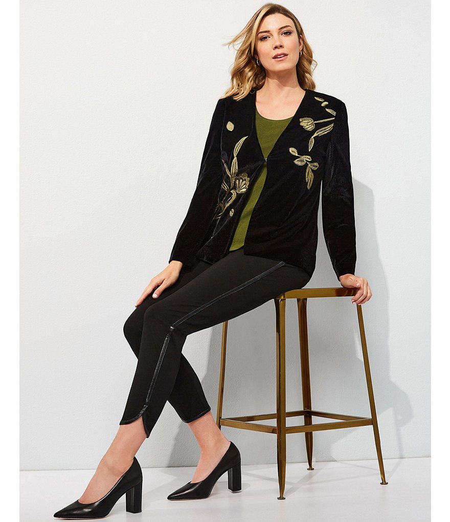 Kasper Glen Plaid Notch Lapel Two Button Front Pocket Jacket