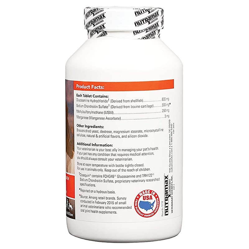 MSM Joint Health Supplement for Dogs 180 Chewable Tablets