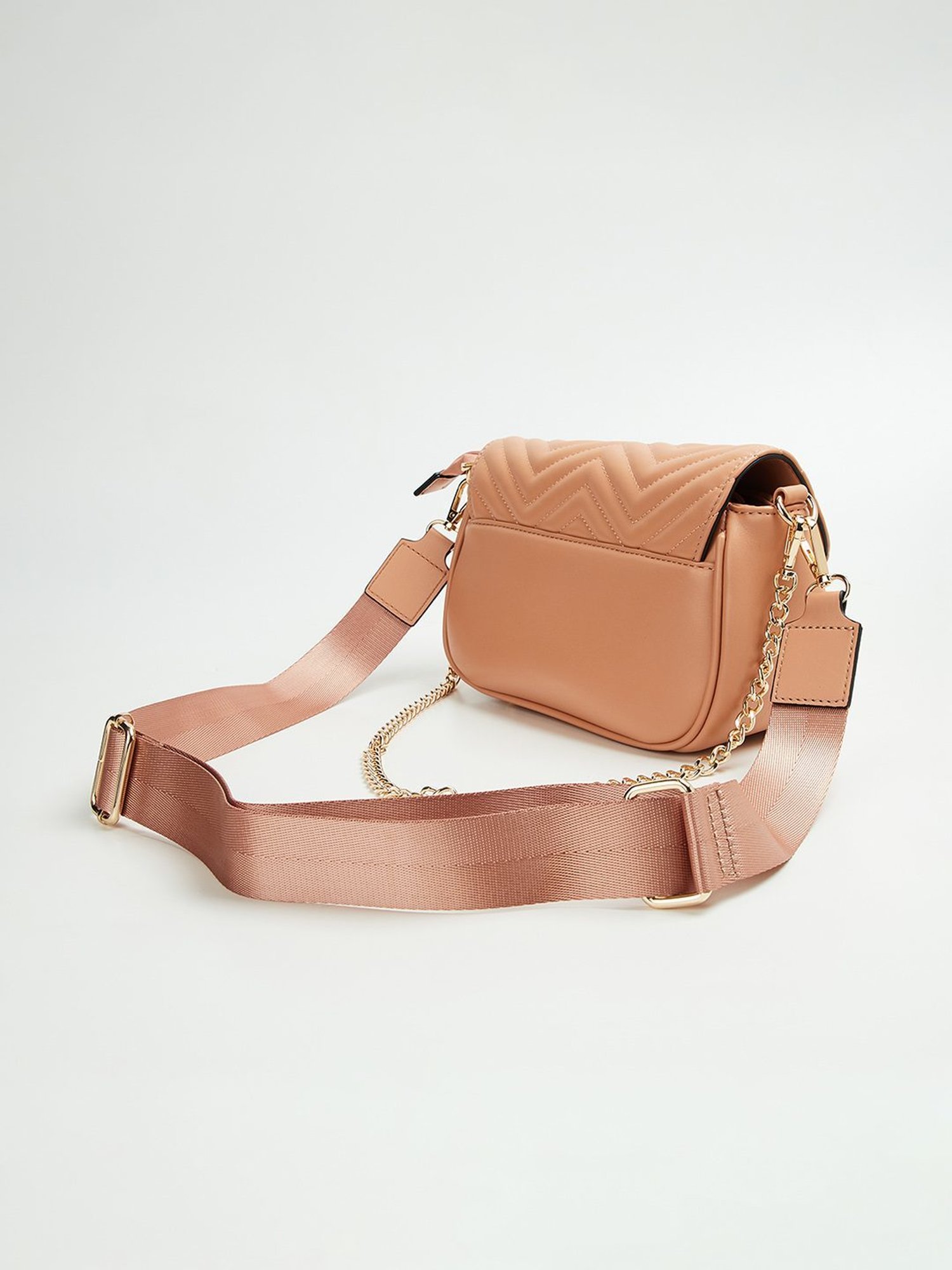 Code by Lifestyle Orange Quilted Cross Body Bag