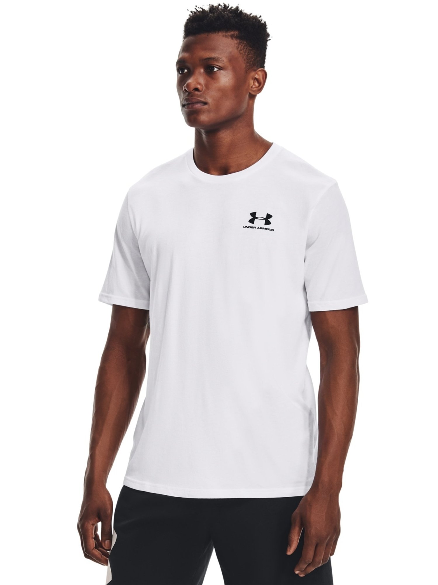 Under Armour White Cotton Slim Fit T-Shirt
