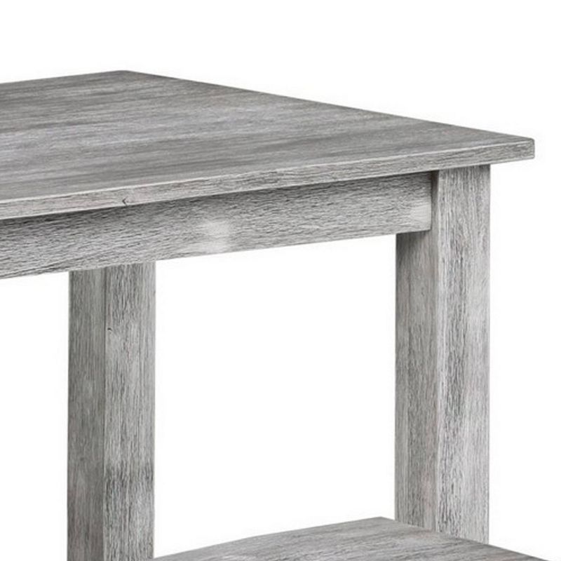 3pc Sanford Tan Wood Dining Nook Set Walnut Brown - Baxton Studio