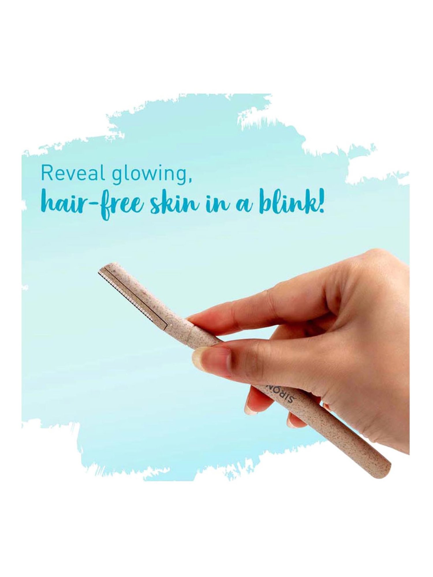 Sirona Reusable Eyebrow and Face Razor - 3 Pcs with Reusable Hair Removal Razor - 1 Pcs