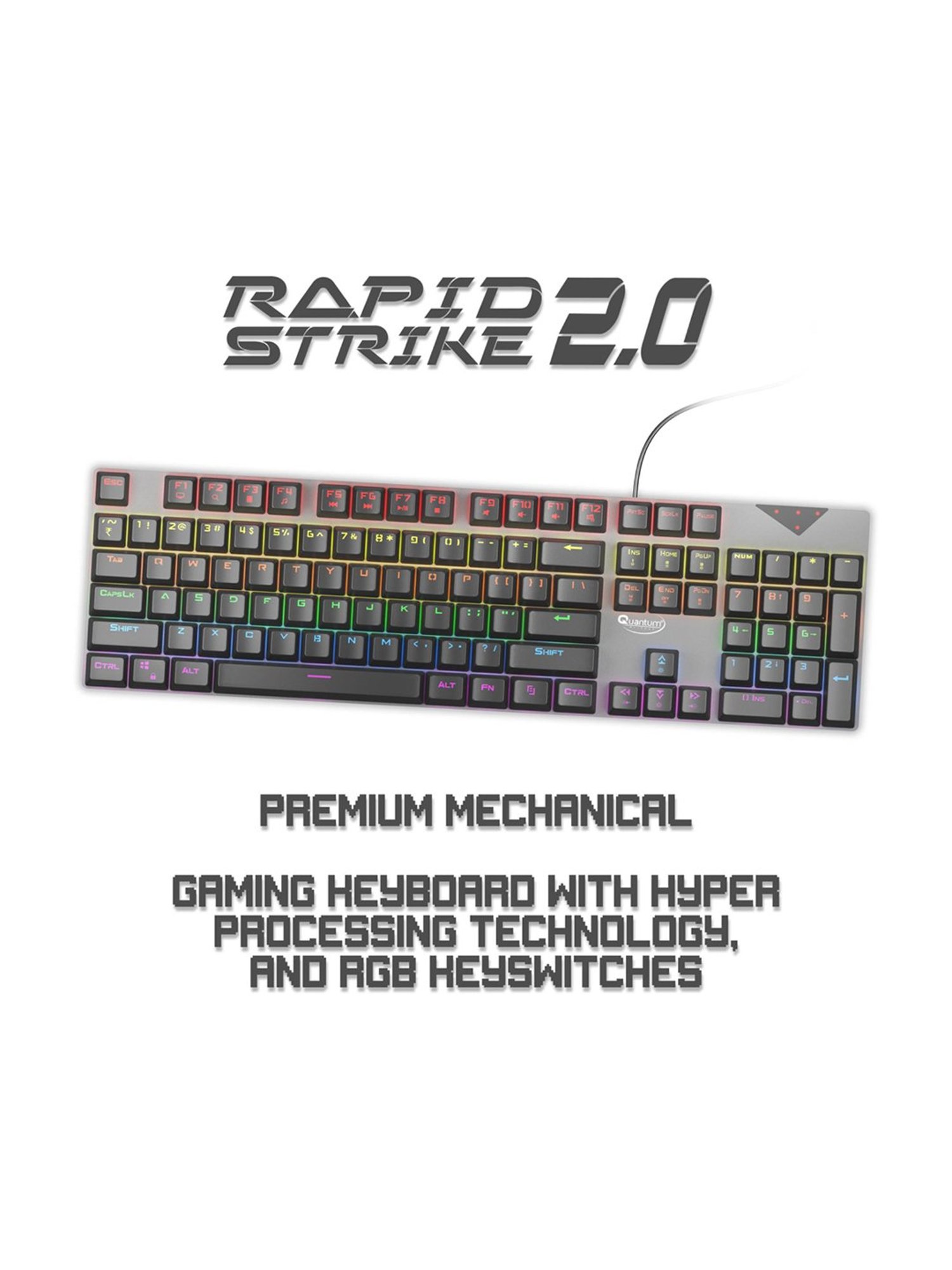 Quantum QHM 9850 Wired USB Gaming Keyboard (Black)