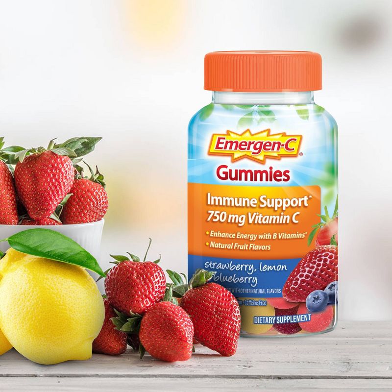 Emergen-C Vitamin C Gummies - Strawberry, Lemon & Blueberry - 45ct